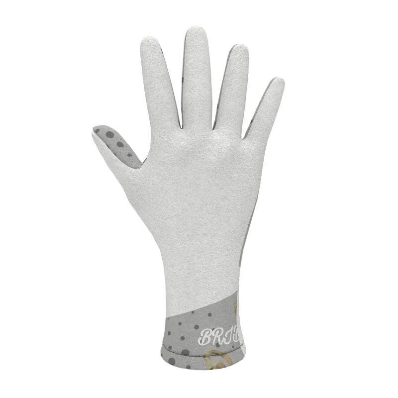 #02 LDCC bride gray/white Fleece gloves