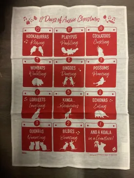 12 Days of Aussie Christmas Tea Towel