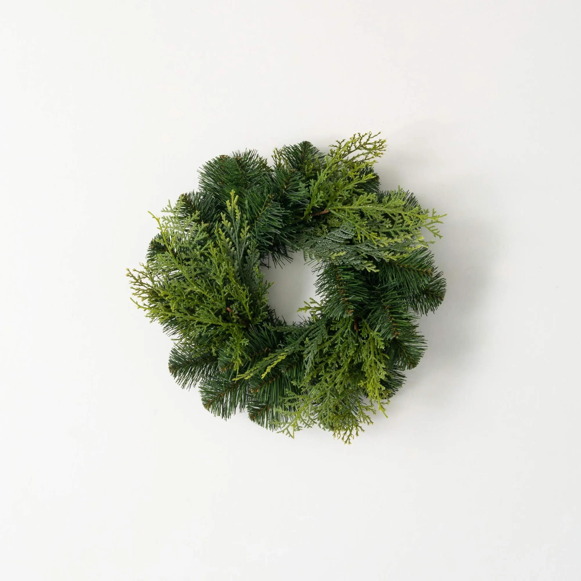 12"H Sullivans Lush Douglas Fir Christmas Mini Wreath, Green