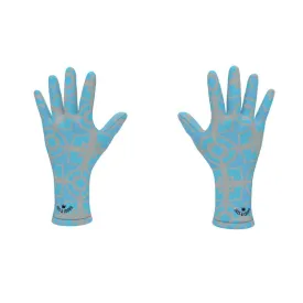 #178 JAXS N CROWN FLEECE GLOVES blue and gray