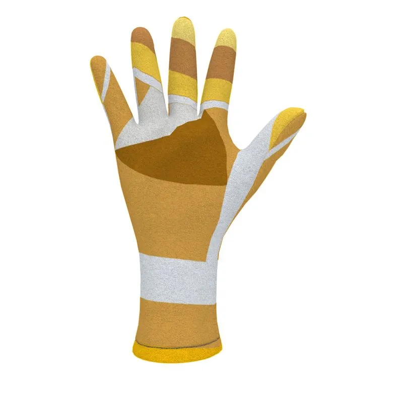 #181 JAXS N CROWN Fleece Gloves gold tones