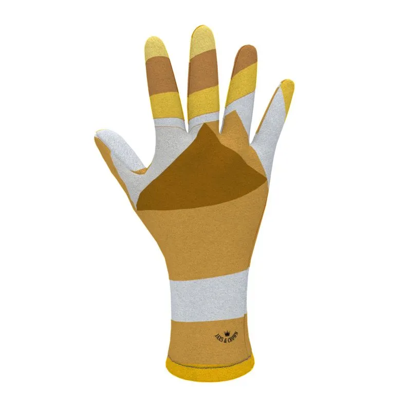 #181 JAXS N CROWN Fleece Gloves gold tones