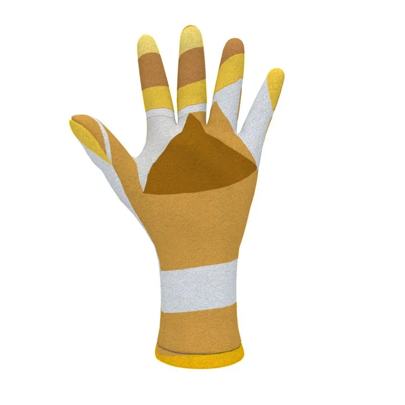 #181 JAXS N CROWN Fleece Gloves gold tones