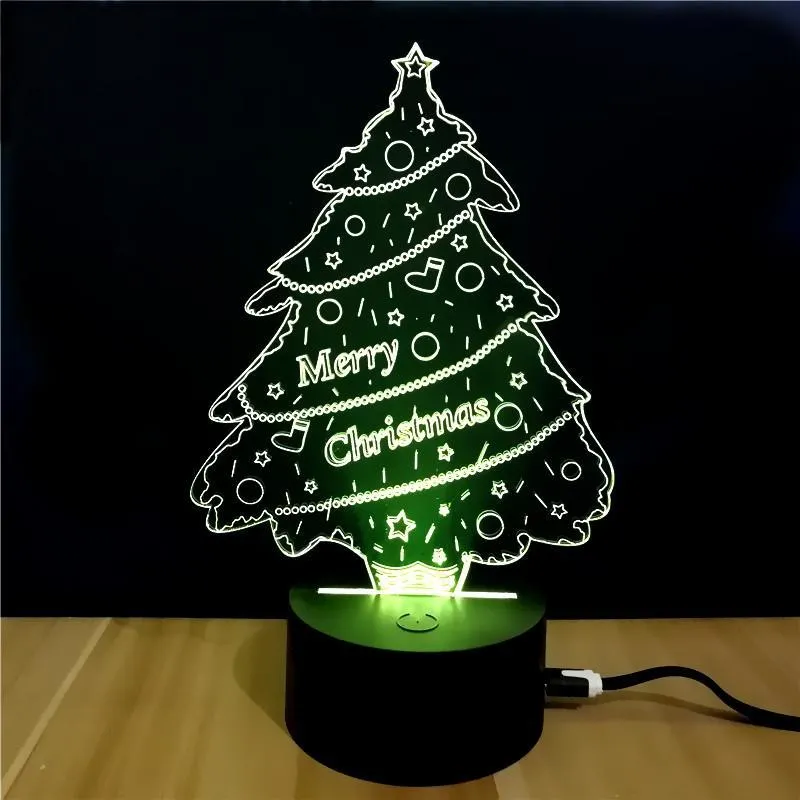 3D Merry Christmas LED Lamp