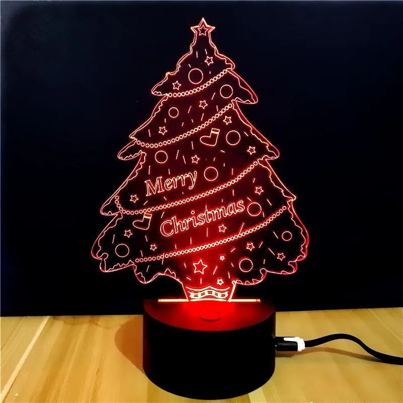 3D Merry Christmas LED Lamp