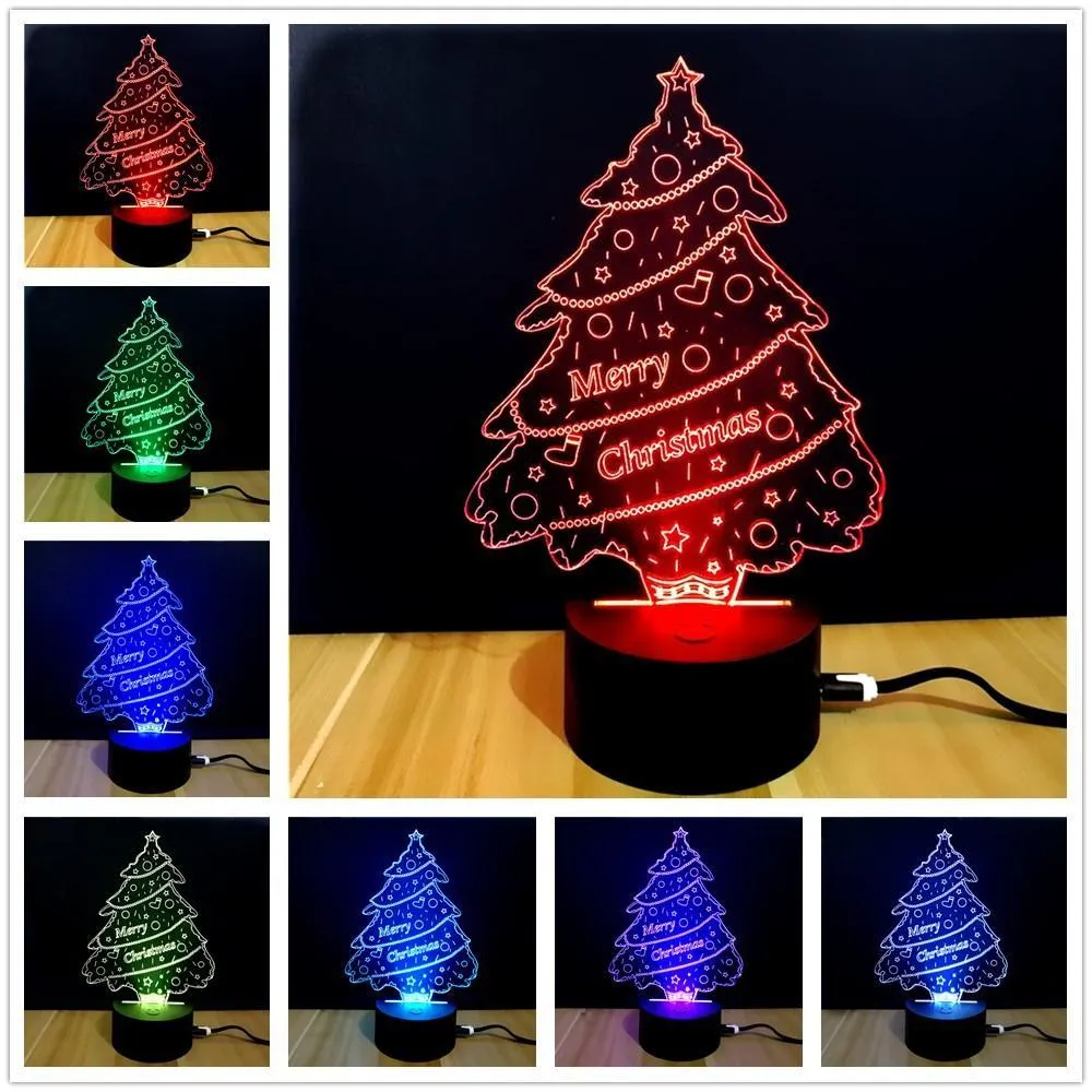 3D Merry Christmas LED Lamp