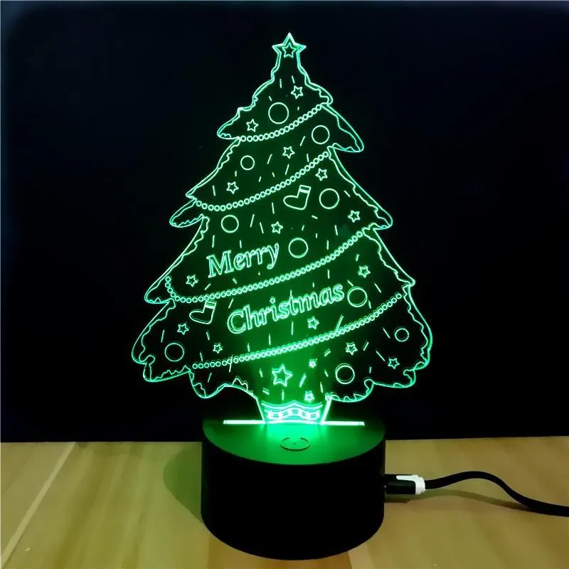 3D Merry Christmas LED Lamp