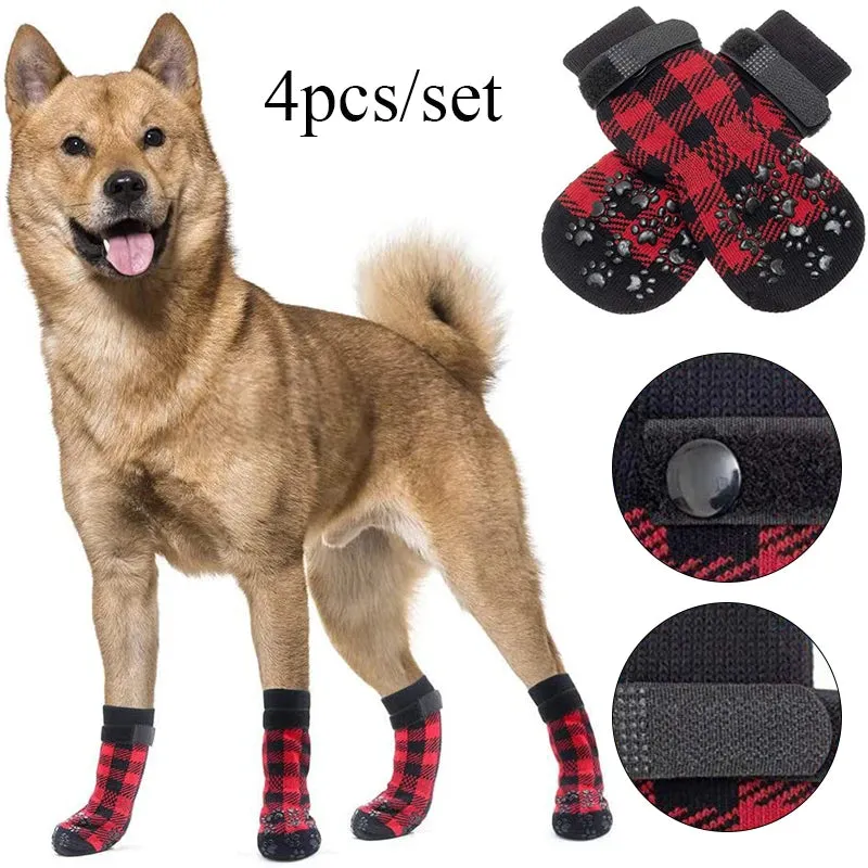 4 Pc Set of Christmas Inspired Dog Socks