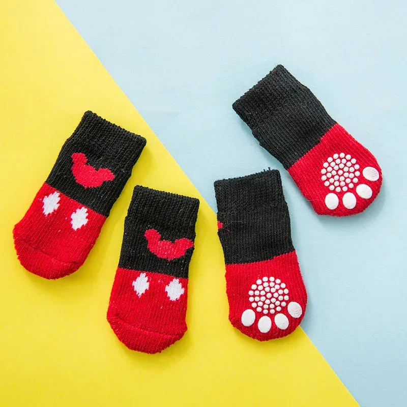 4 Pc Set of Christmas Inspired Dog Socks