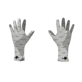 #409 cocknload Fleece gloves gun print