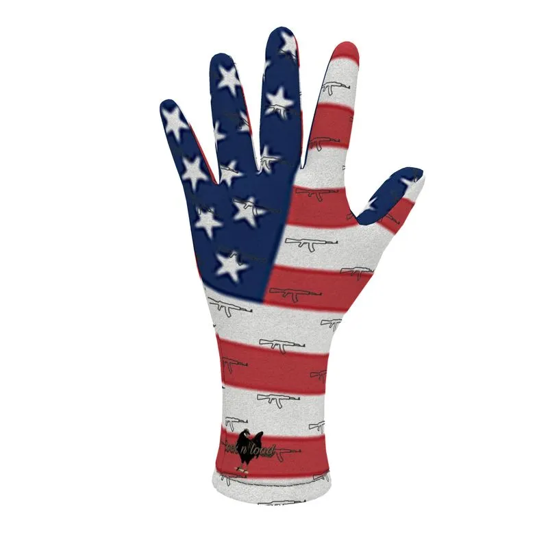 #411 cocknload usa fleece gloves