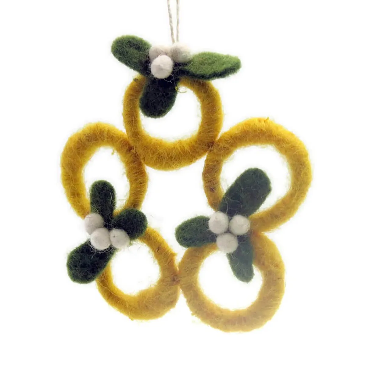 Amica 5 Golden Rings Hanging Christmas Decoration - Festive 12 Days of Christmas Ornament