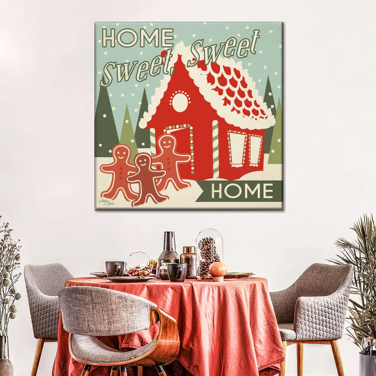 50s Christmas Wall Art