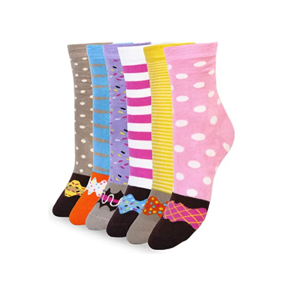 6 PACK BAMBOO DONUT SOCKS