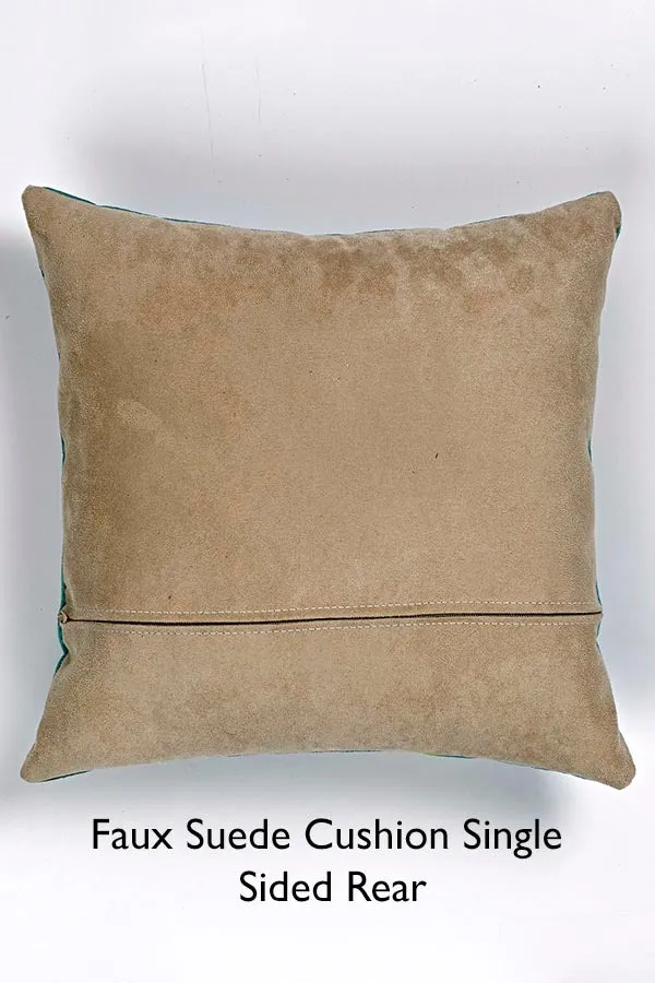 Abstract Flower Square Cushion (Sand)