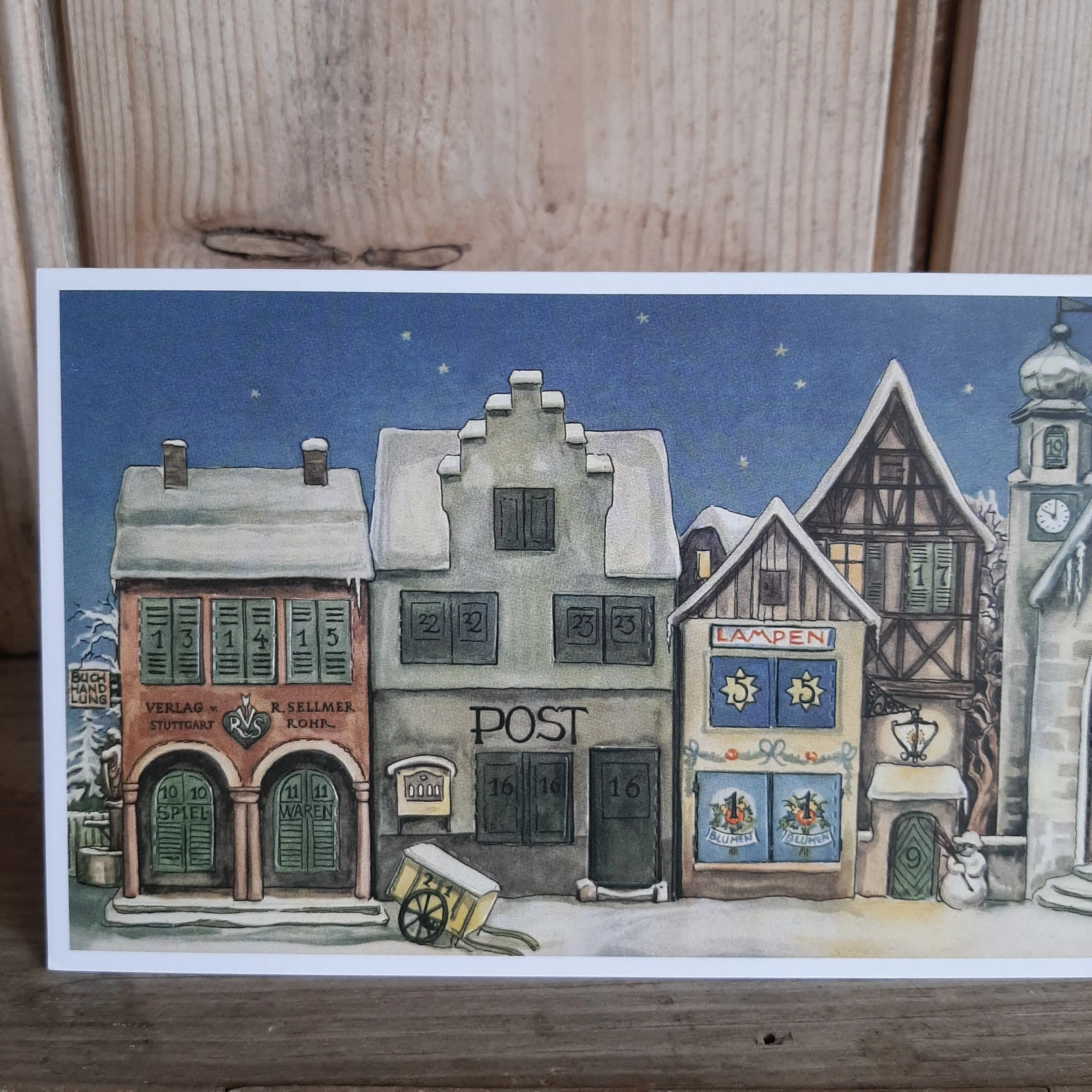 Advent Calendar Card - Christmas Shops