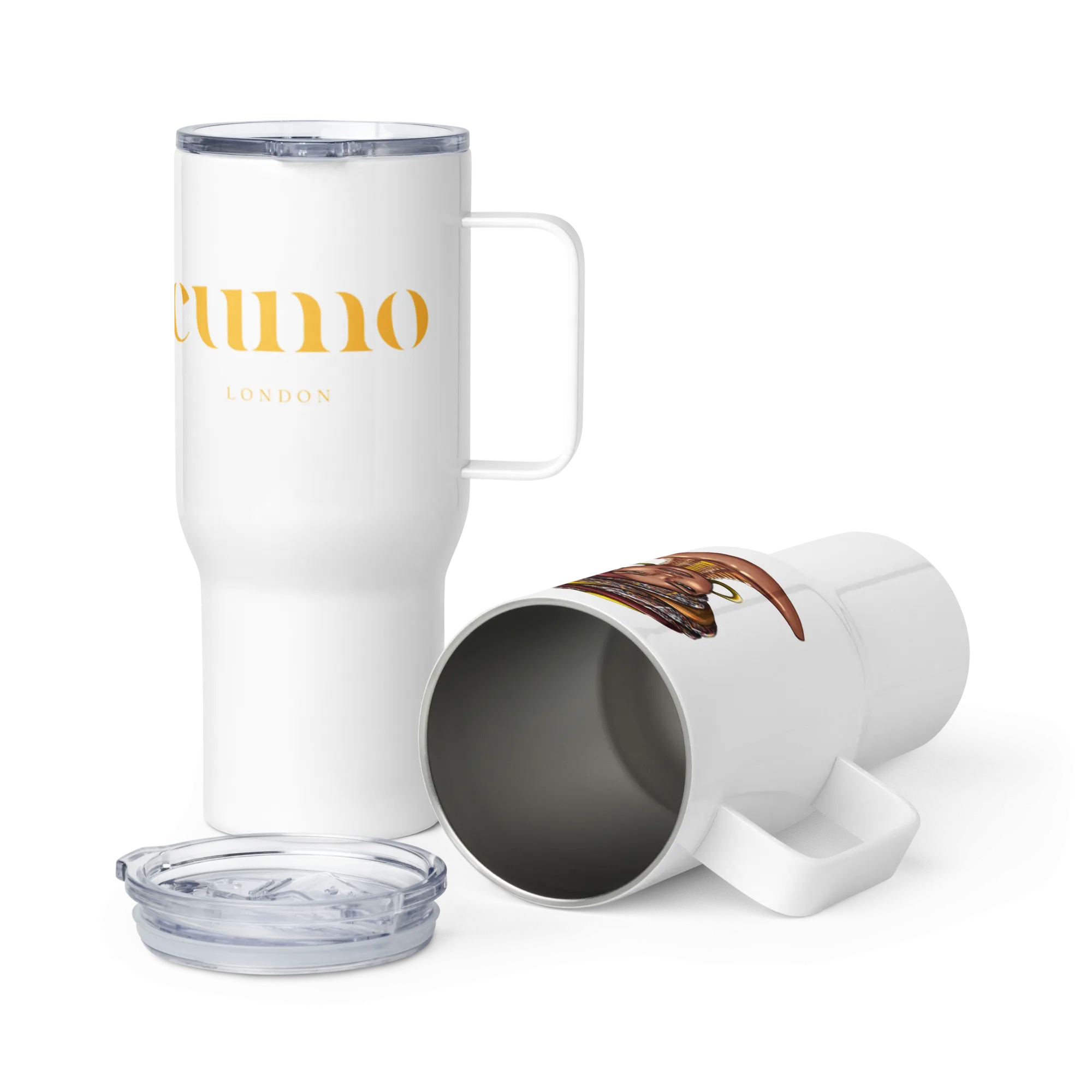 African Headwrap Travel mug with a handle