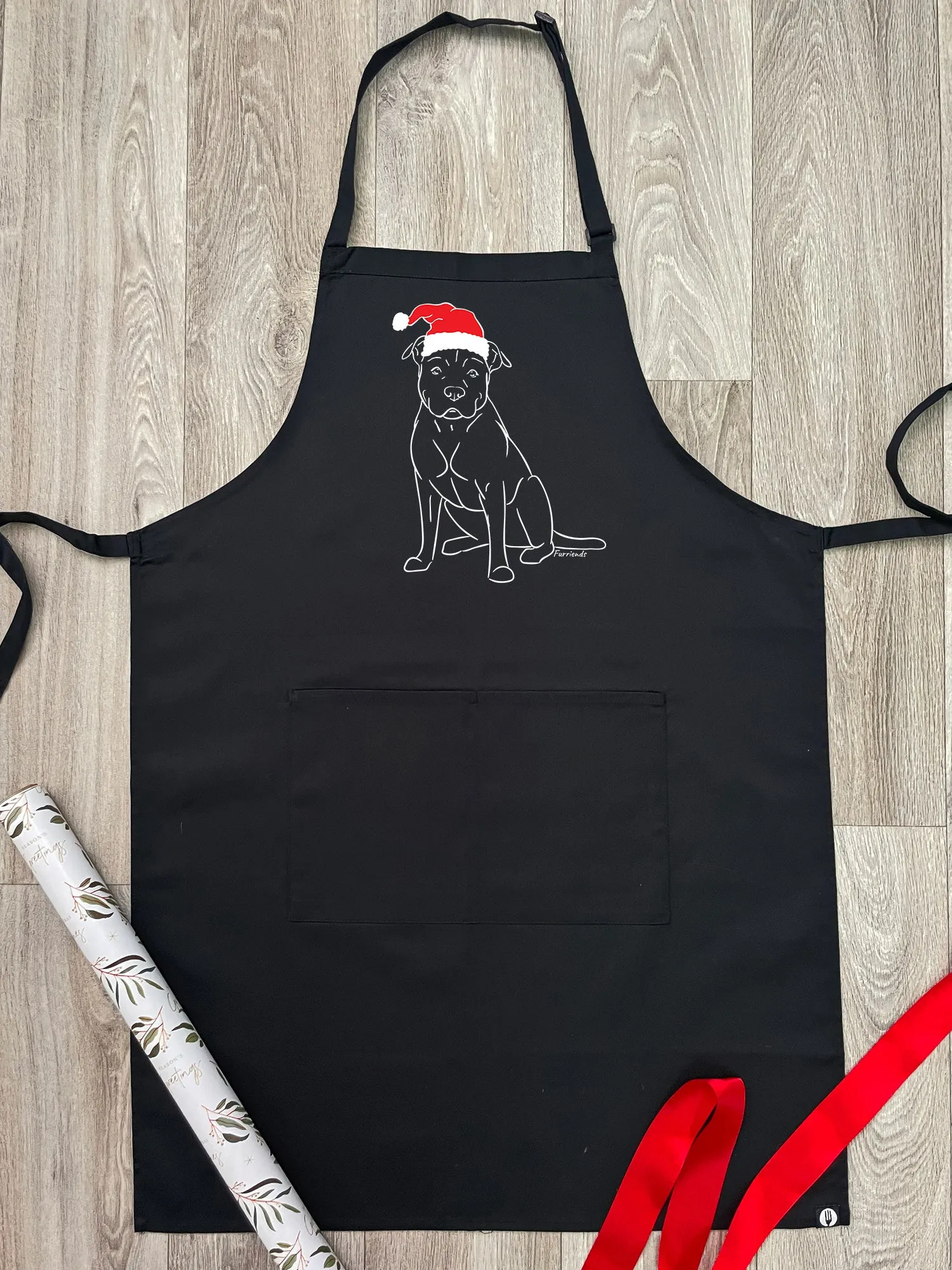 American Staffordshire Terrier Christmas Edition Bib Apron