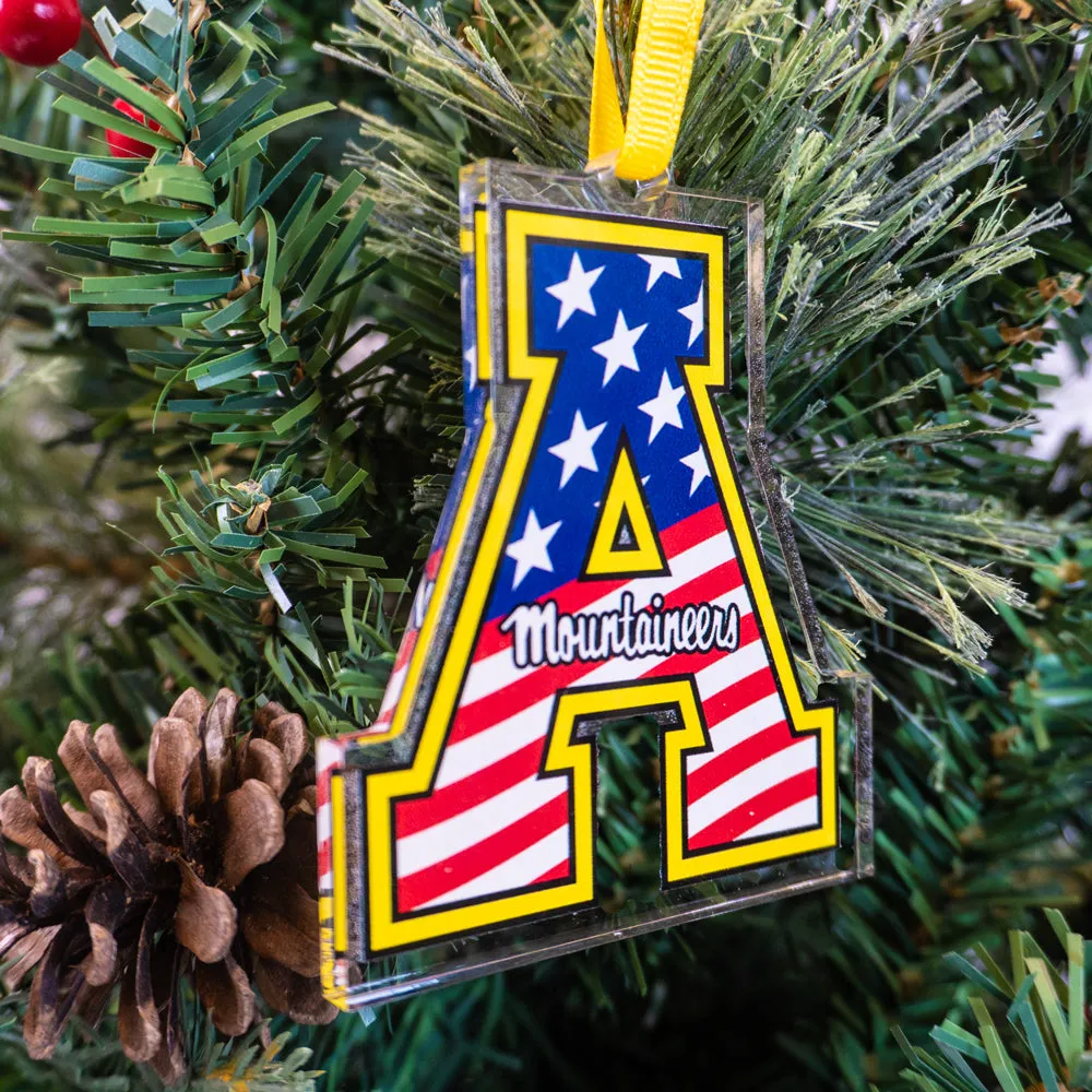 Appalachian State Mountaineers - App State Mountaineers Red, White & Blue Logo Ornament & Bag Tag