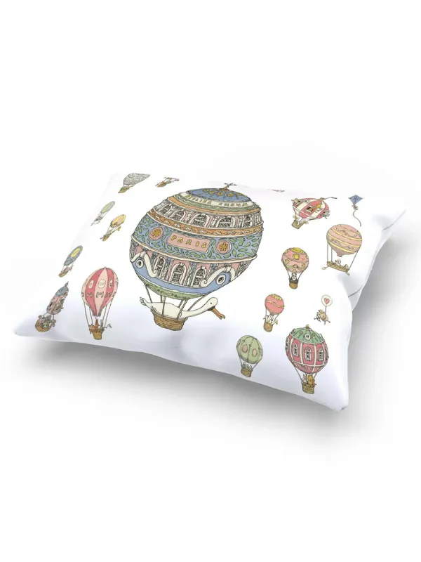 Atelier Choux Paris Satin Cushion Hot Air Balloons30x40cm