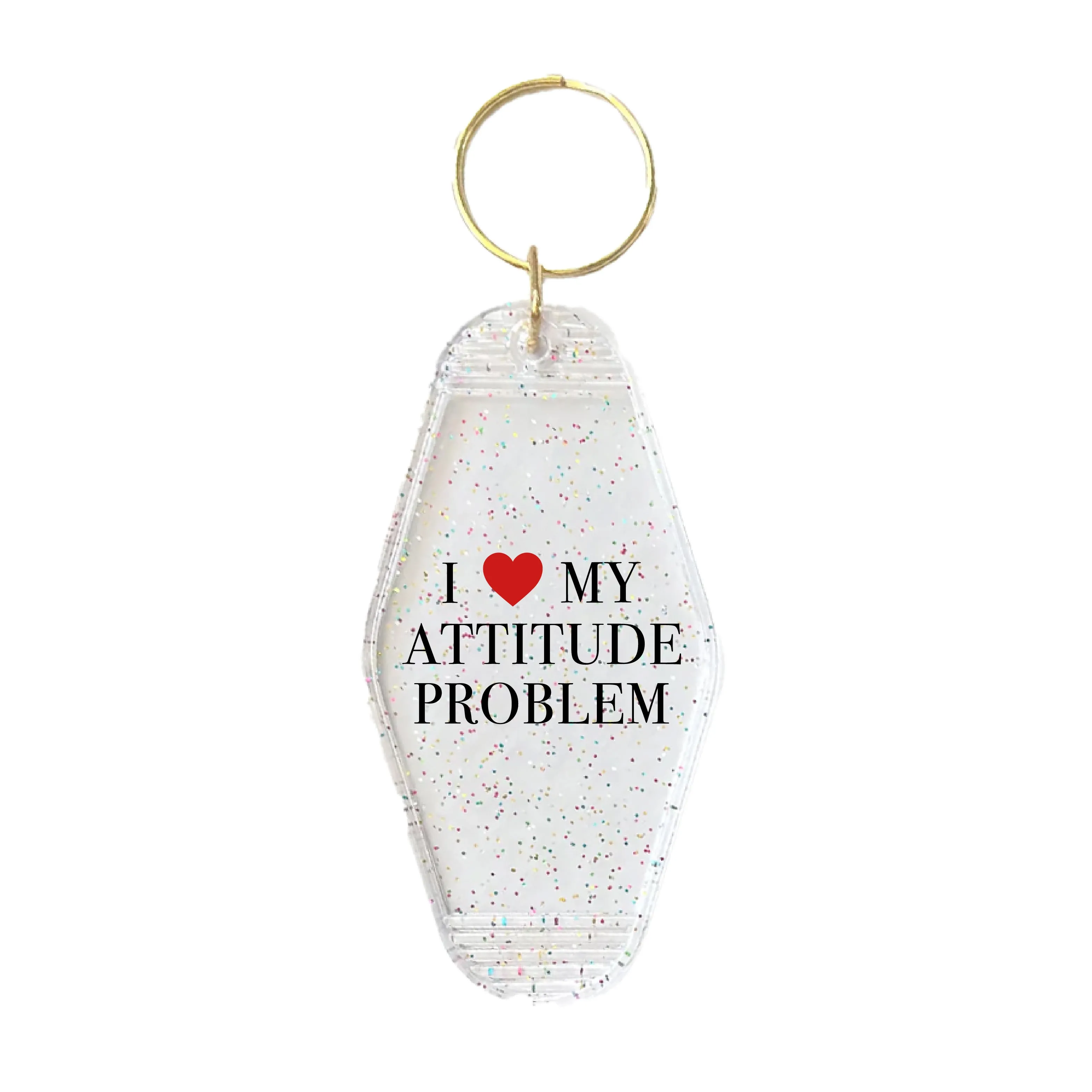 Attitude Problem Slogan Motel Keyring