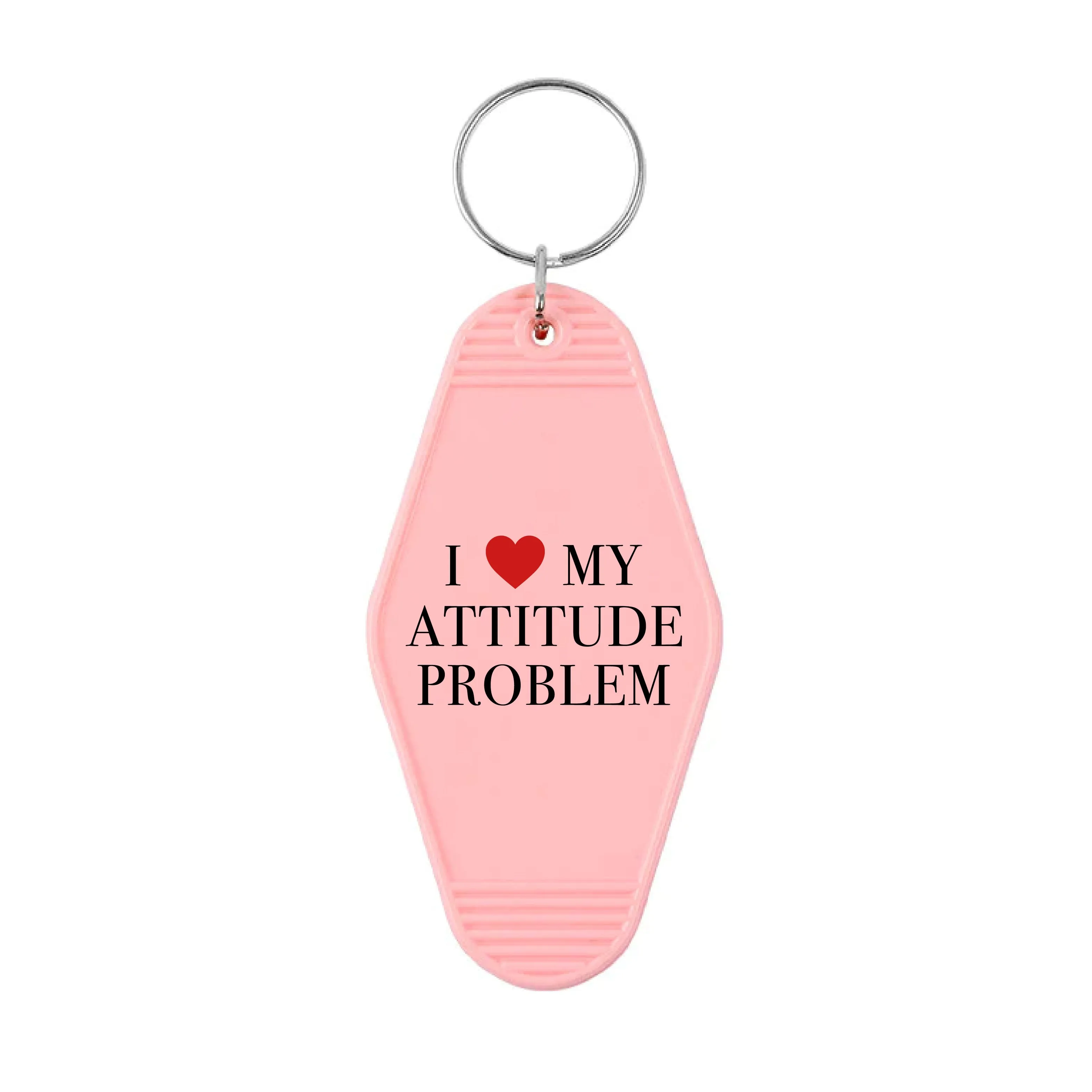 Attitude Problem Slogan Motel Keyring