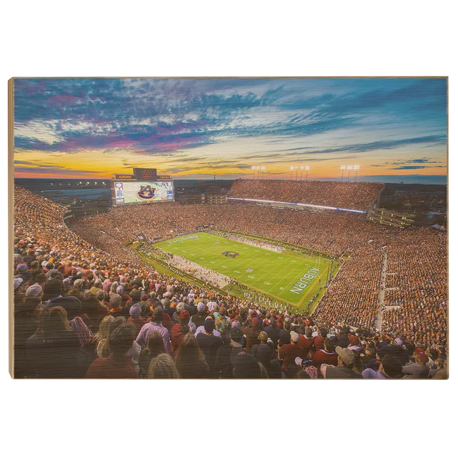 Auburn Tigers - Sunset over Jordan-Hare Stadium