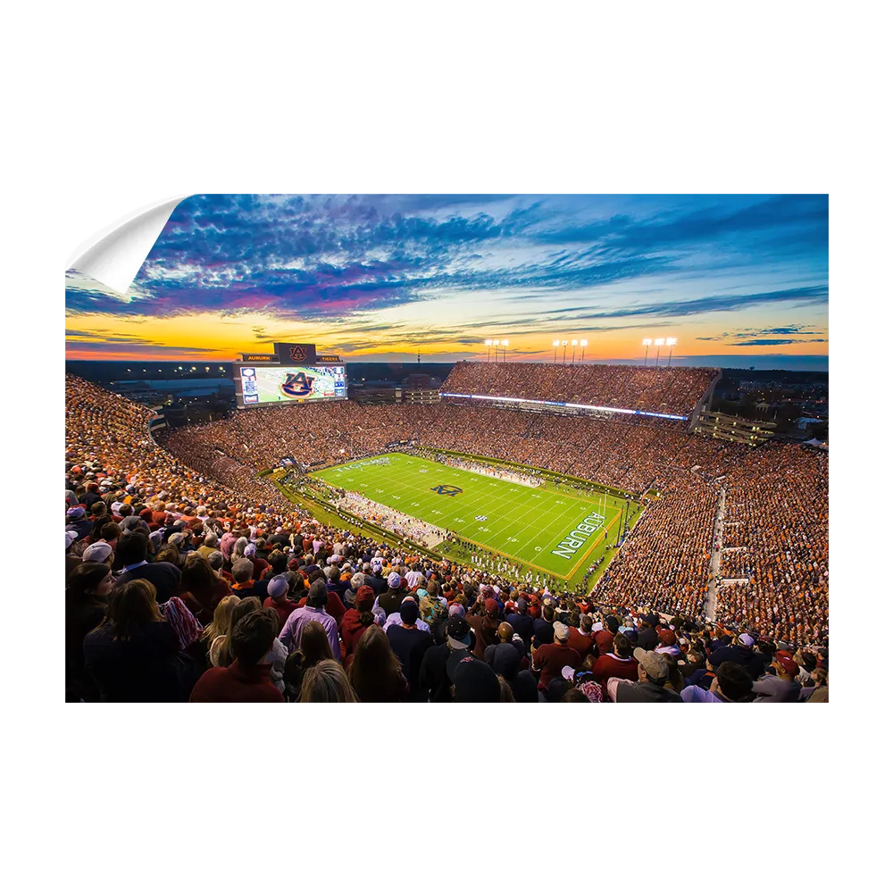 Auburn Tigers - Sunset over Jordan-Hare Stadium