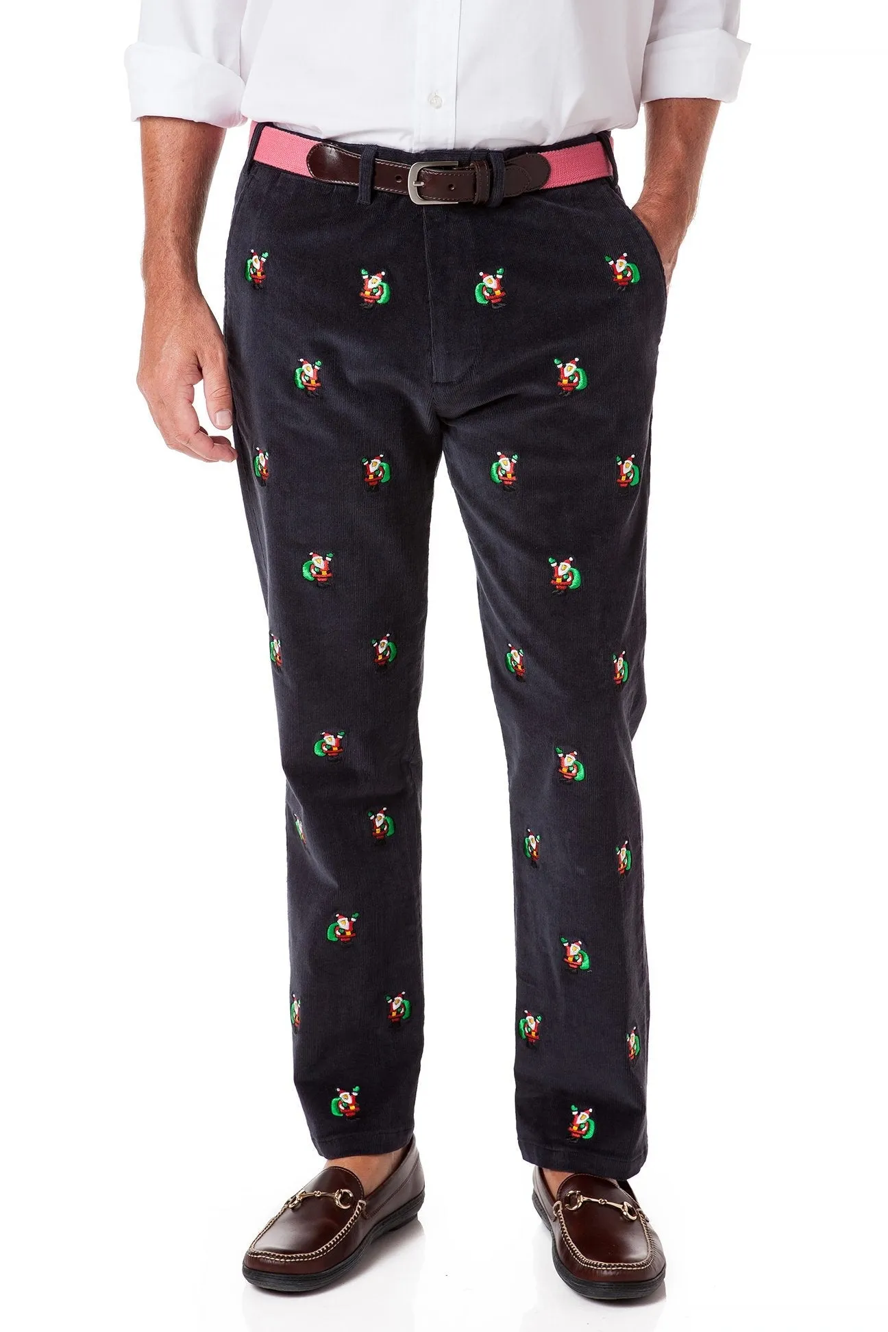 Nantucket Navy Beachcomber Corduroy Pants with Santa Embroidery - Optimized.