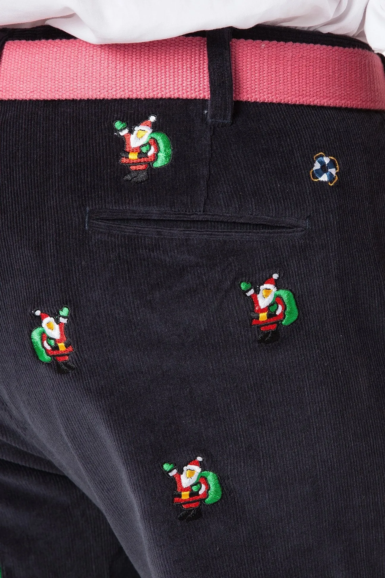 Nantucket Navy Beachcomber Corduroy Pants with Santa Embroidery - Optimized.