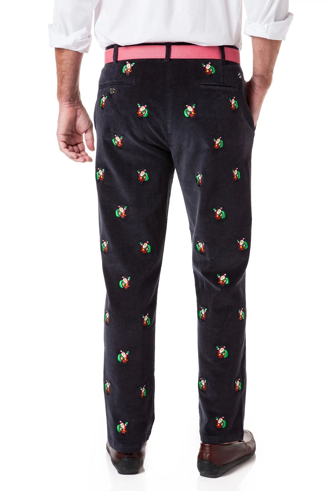 Nantucket Navy Beachcomber Corduroy Pants with Santa Embroidery - Optimized.