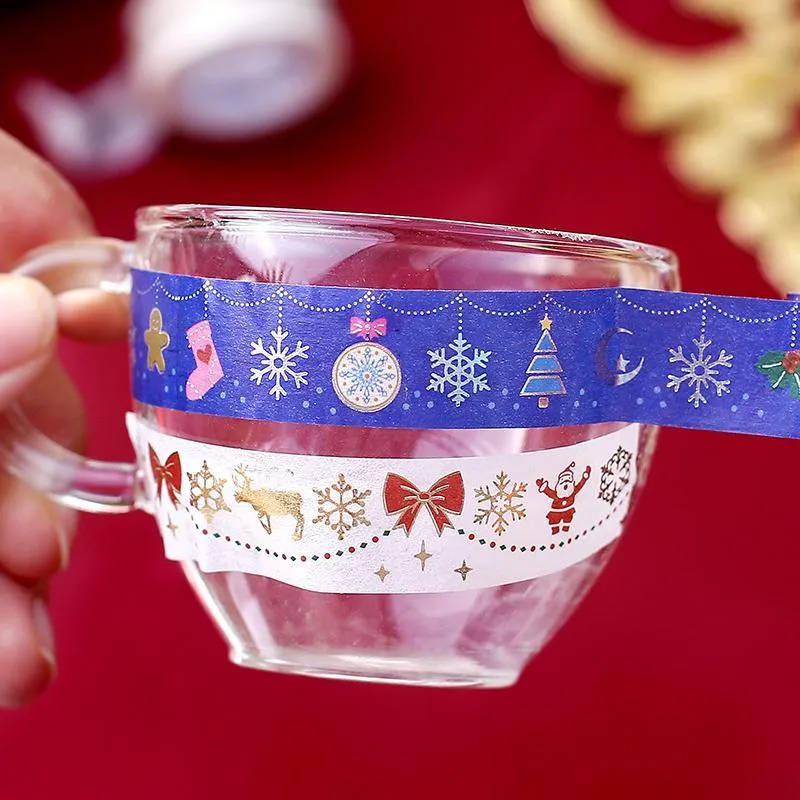 BGM Christmas Snow Ornaments Masking Tape