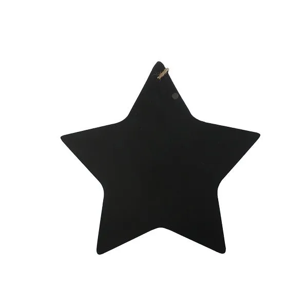 Blackboard Xmas Star With Chalk