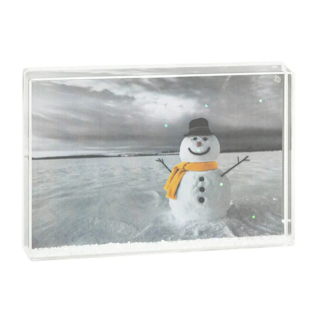 Set of 6 Customizable Snow Globe Photo Frame Blocks - 6x4 Inch (152 x 102 mm) Inserts