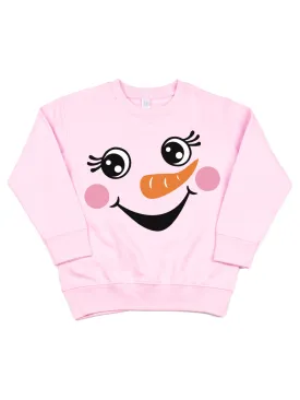 Blushing Pink Snow-Girl Sweatshirt