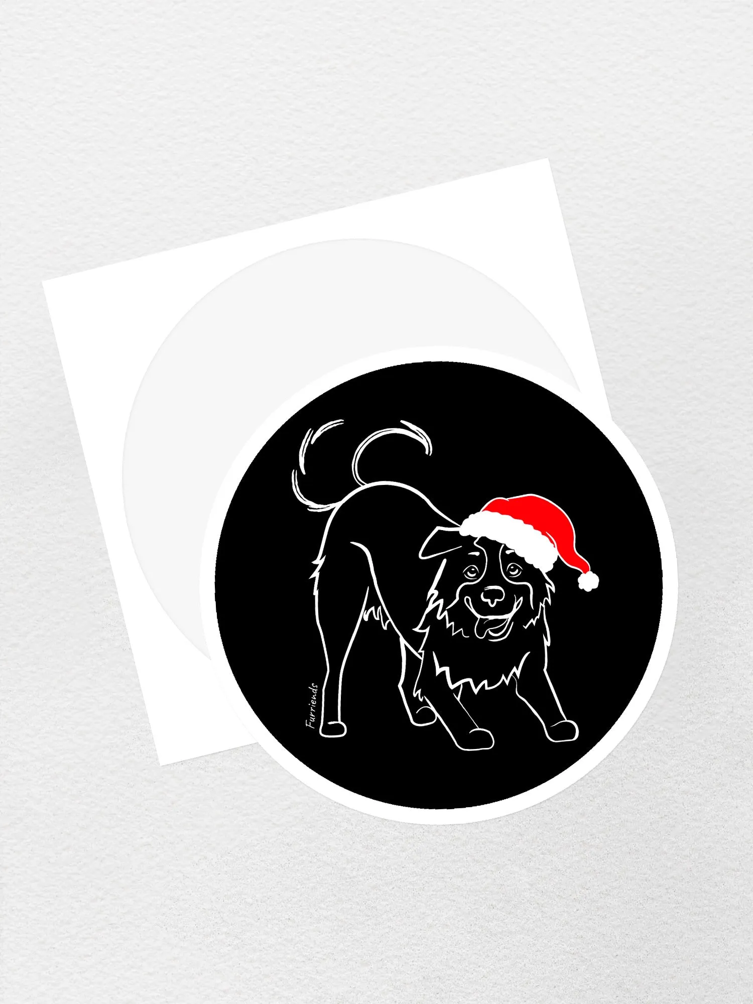 Border Collie Christmas Edition Sticker