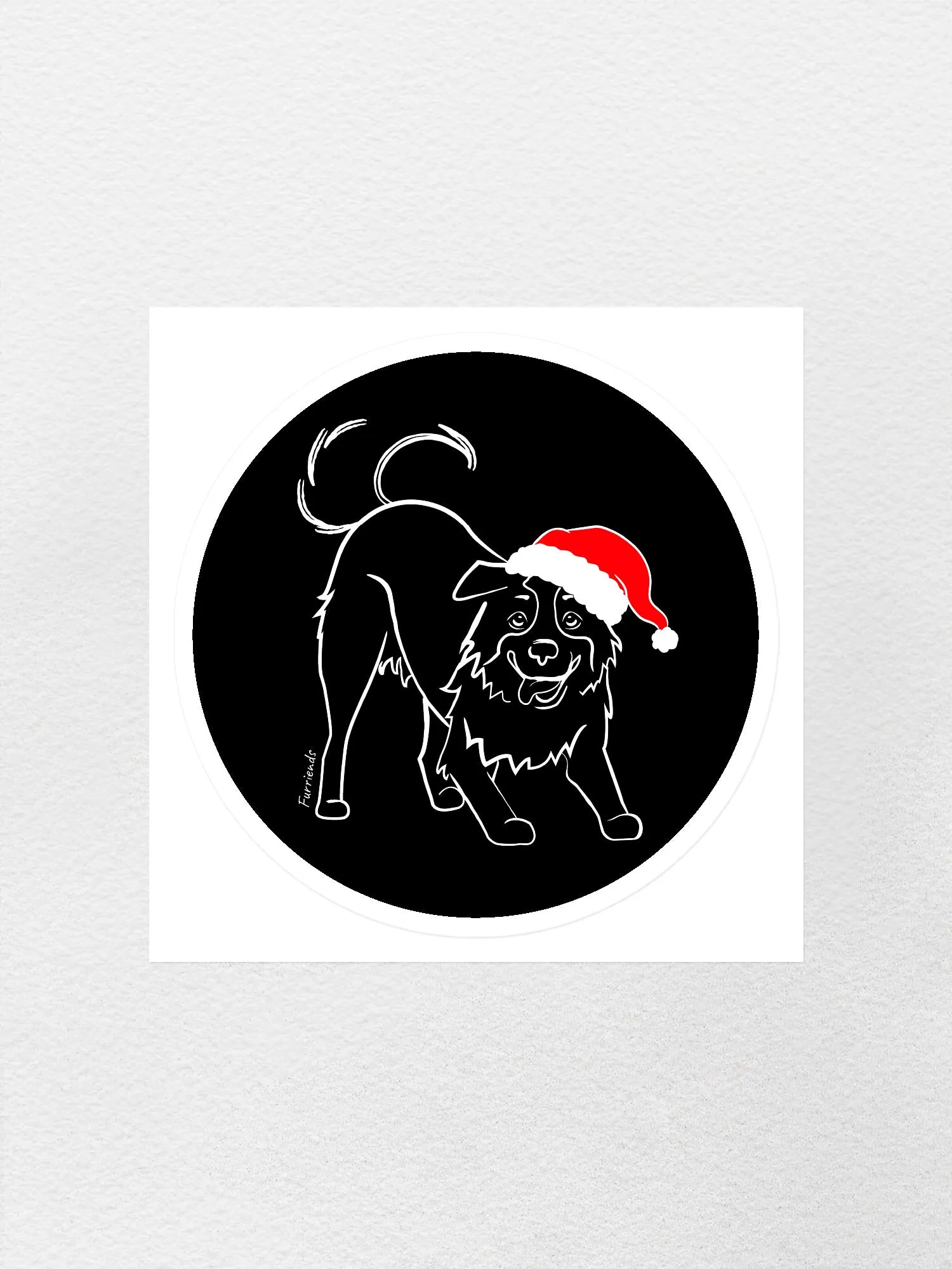 Border Collie Christmas Edition Sticker