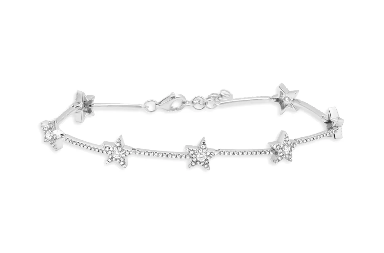 Bracelet 14kt Gold Stars & Diamonds