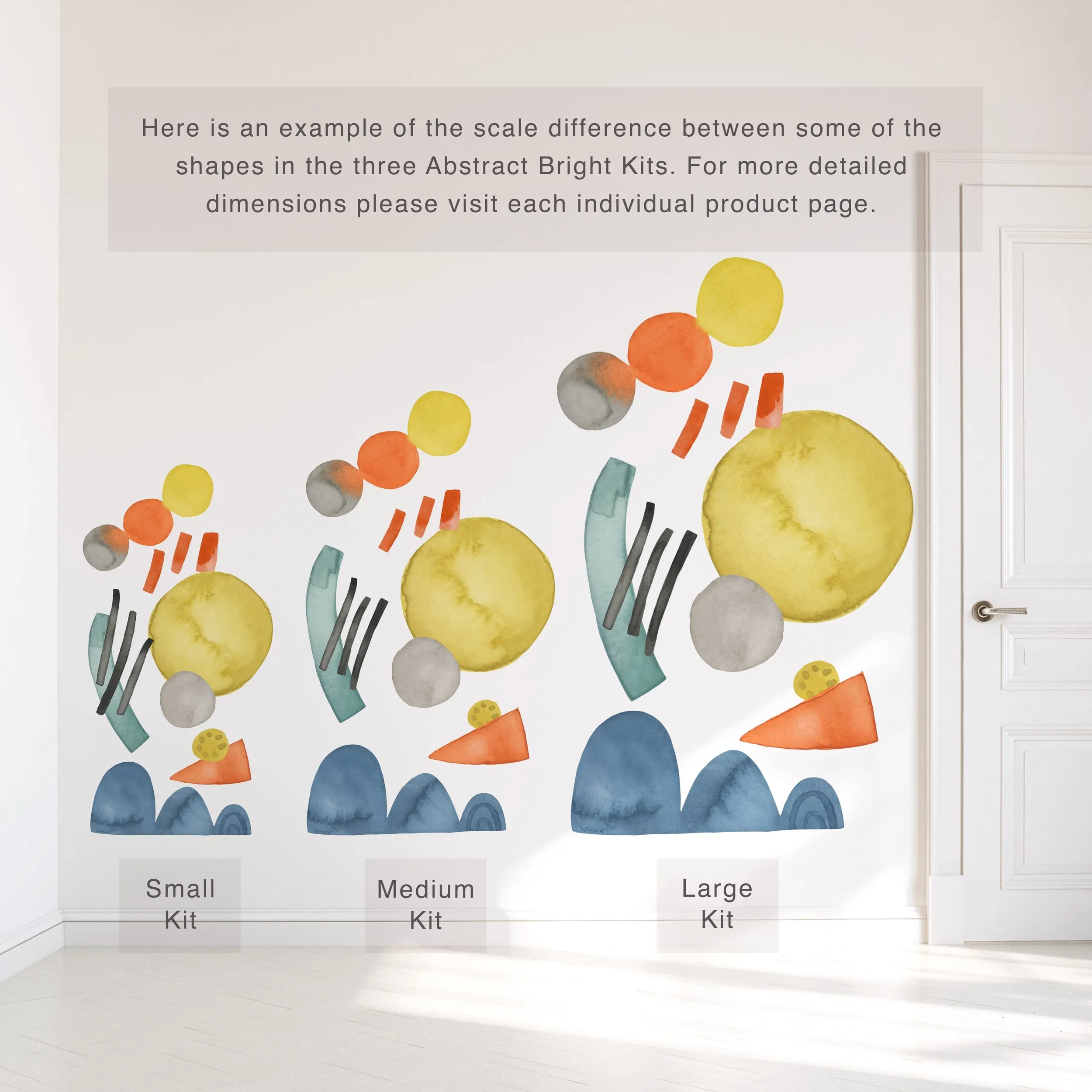 Bright Abstract Shapes Wall Decal Set - Small