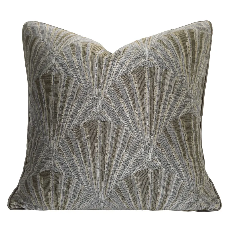 Bronze and Grey Modern Oriental Throw Cushions