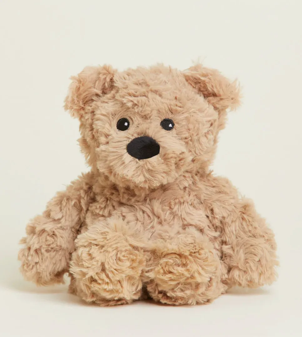 Brown Curly Bear Warmies Junior