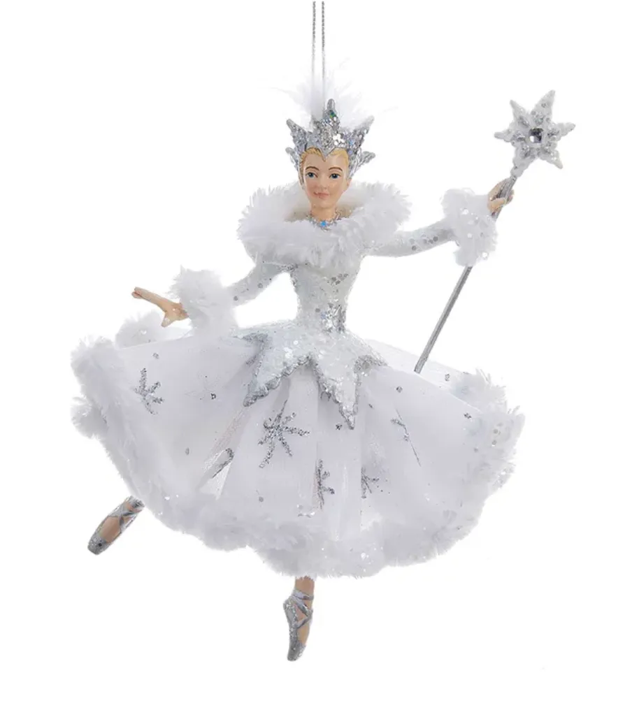 C9256 White&Silver Snow Queen Ornament