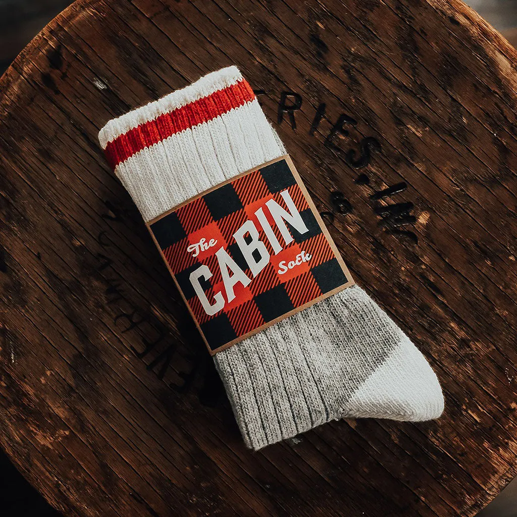 Cabin Sock - Red Stripe