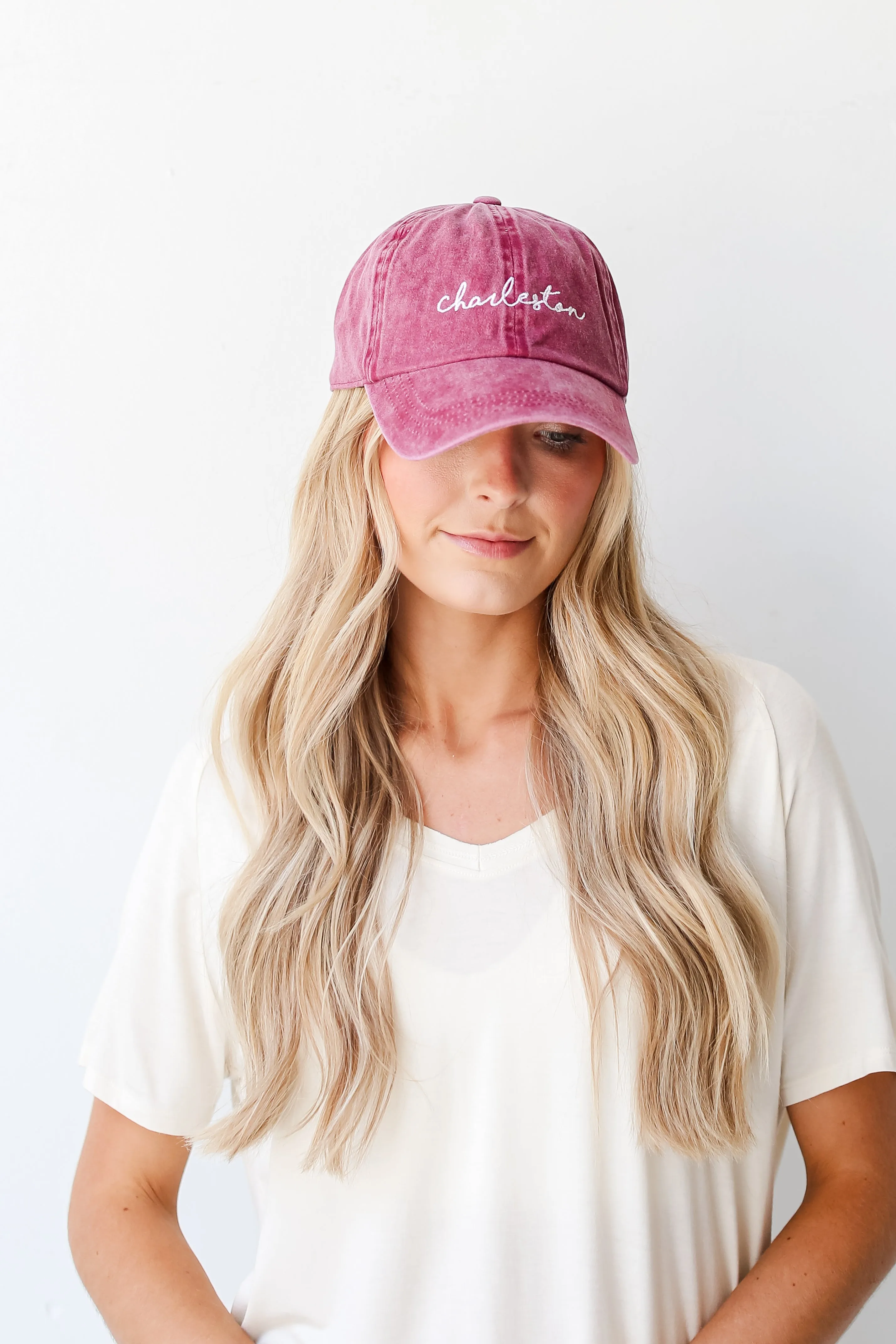 Charleston Script Embroidered Hat