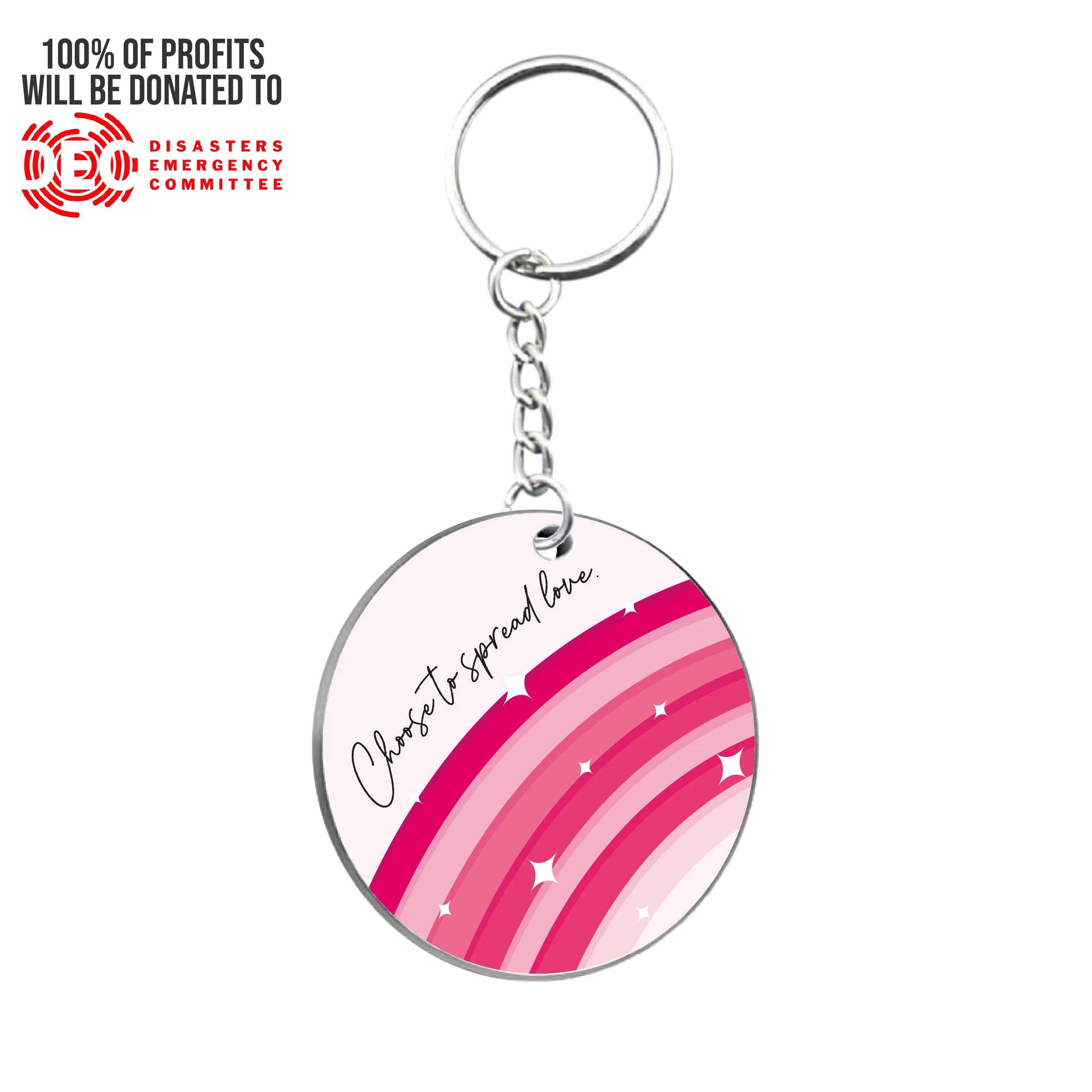 Choose To Spread Love Circle Keyring