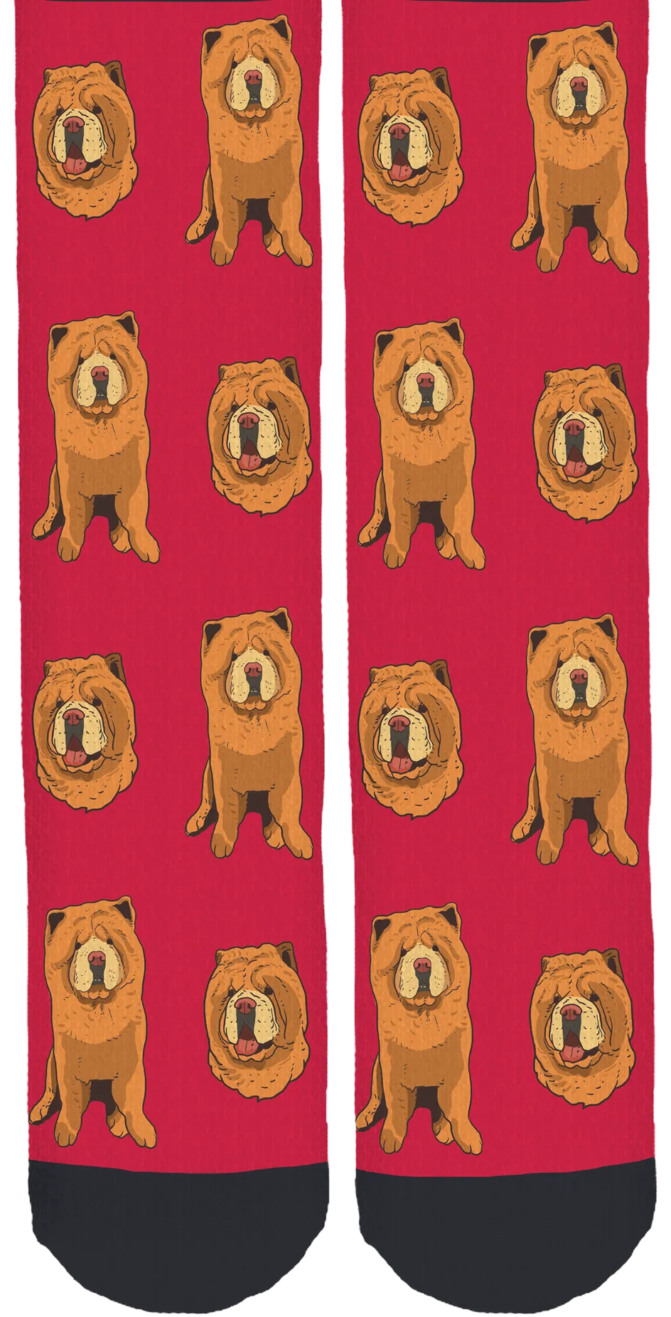 Chowder the Bear Dog Red Crew Socks