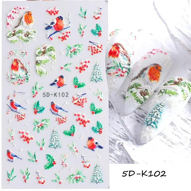 Christmas 5D Nail Art Stickers