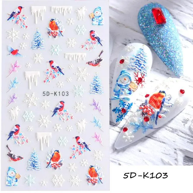 Christmas 5D Nail Art Stickers