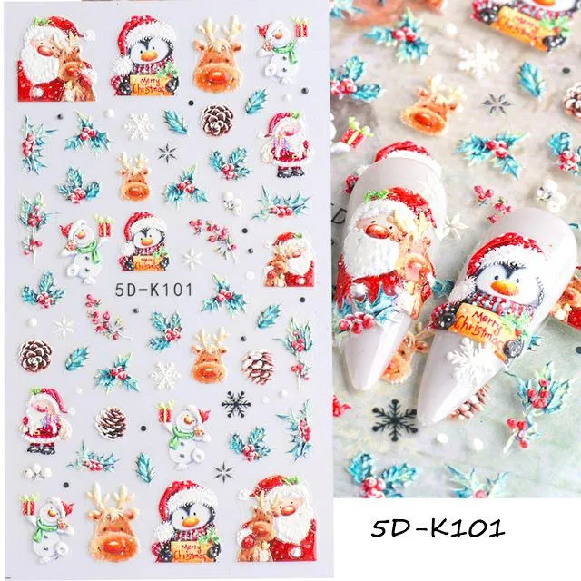 Christmas 5D Nail Art Stickers