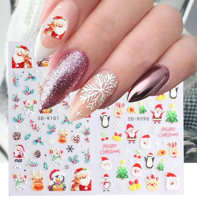 Christmas 5D Nail Art Stickers